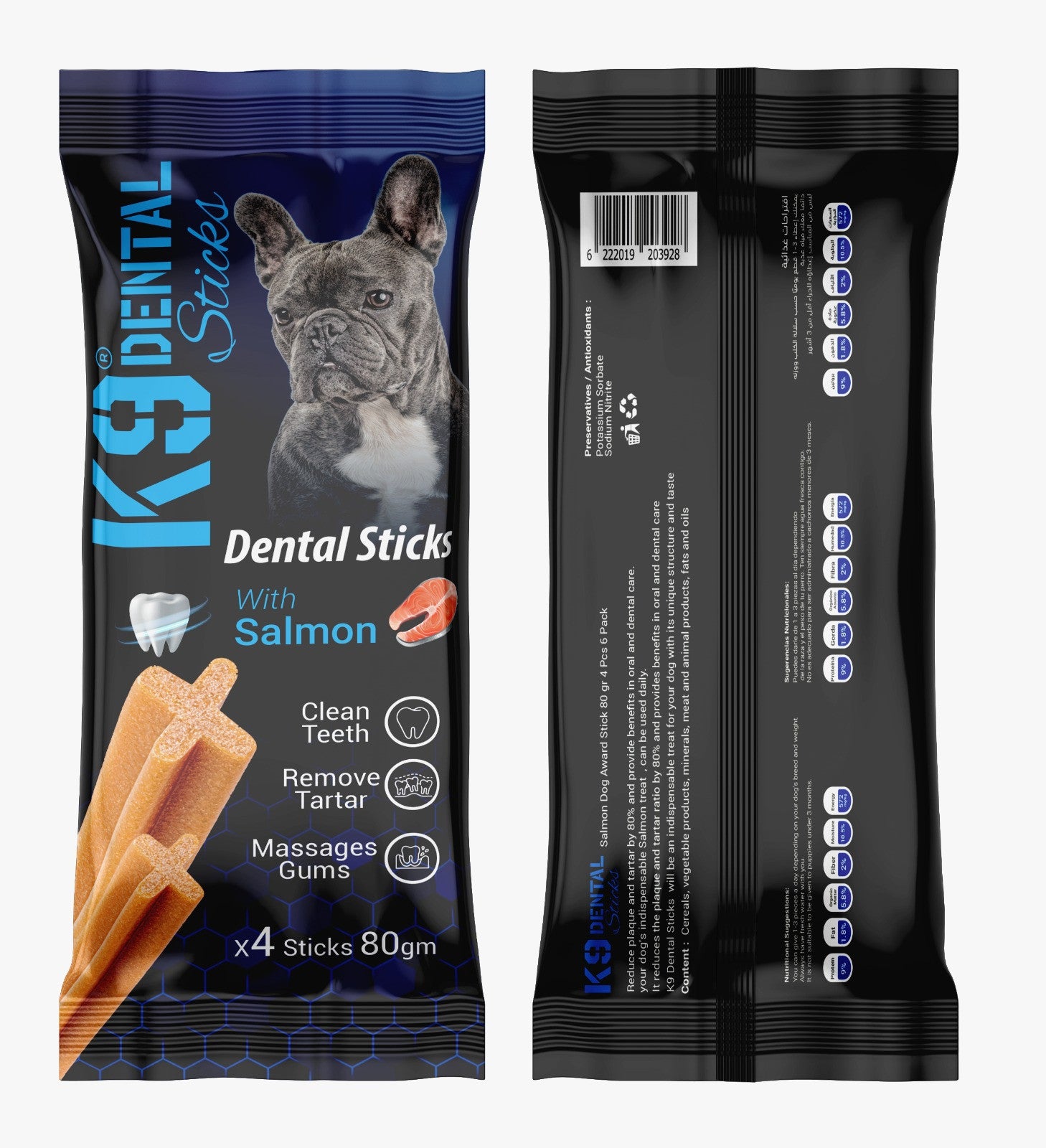 K9 Dental Sticks with salmon (4 Pieces)