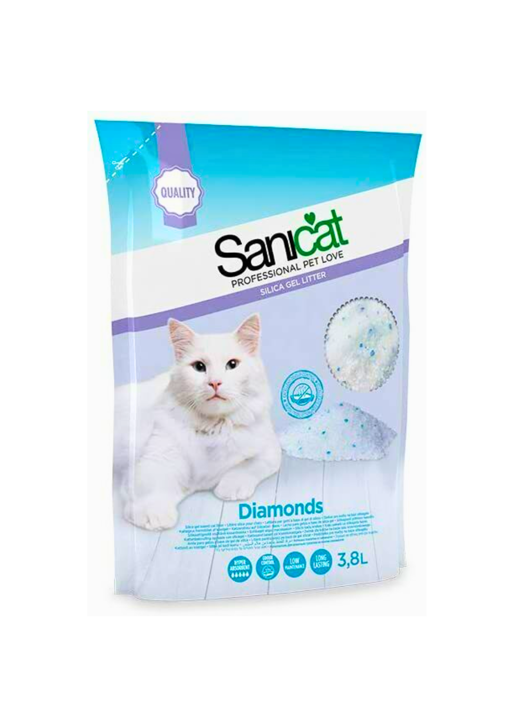 SaniCat Silica Gel Litter Diamonds 3.8L