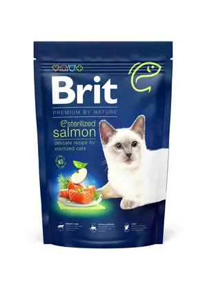 Brit Premium By Nature Dry Food For Sterilized Cats With Salmon 300g