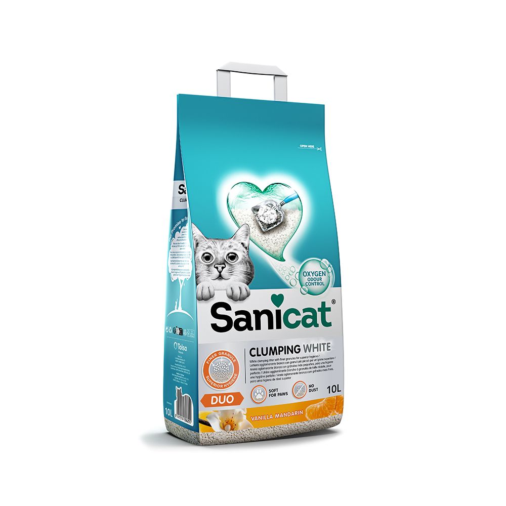 Sanicat Clumping Litter with Vanilla & Mandarin 10 Liter
