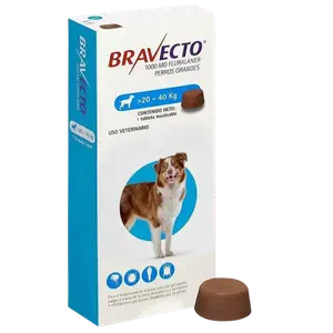 Bravecto MSD 20-40Kg Adult Dog Flea & Tick Treatment - 1 Tablet
