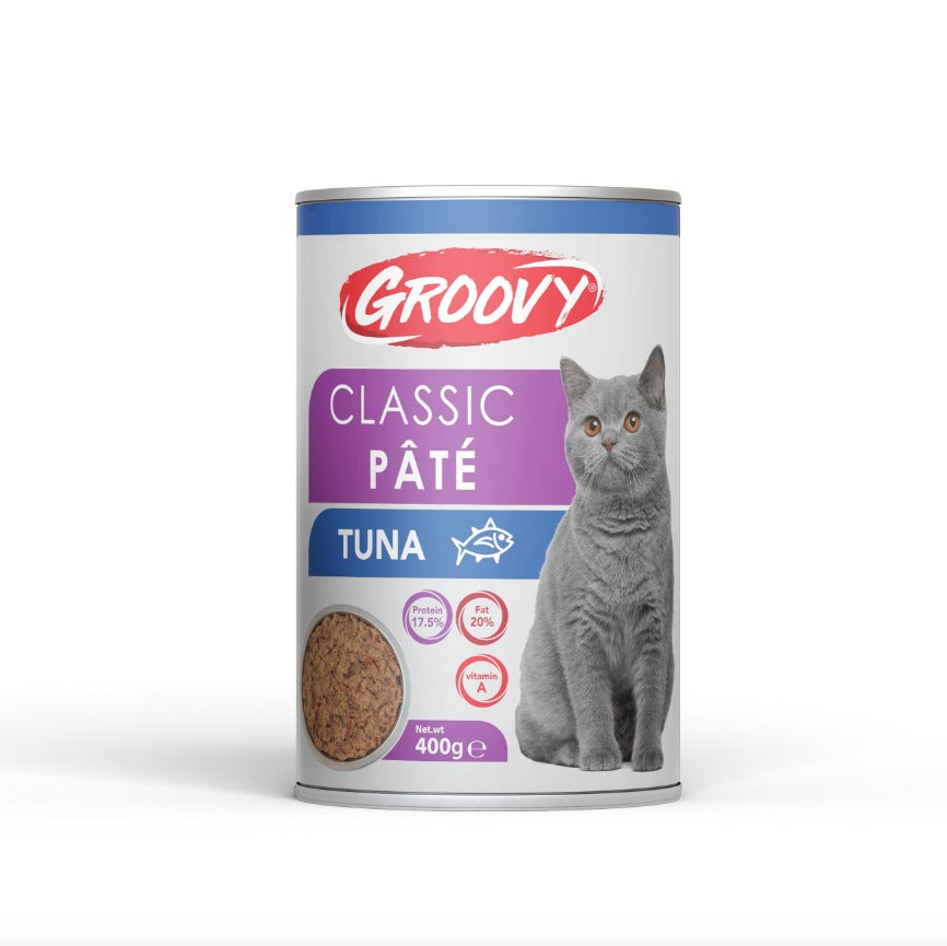 Groovy Cat Wet Food Classic Pate Tuna Can 400g