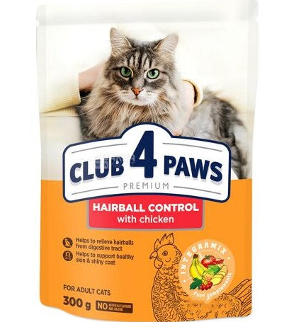 Club 4 Paws Dry Food hairball Control adult for Adult Cats 300 gm