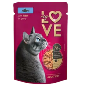 My Love Wet Food For Adult Cat With Fish In Gravy 85g