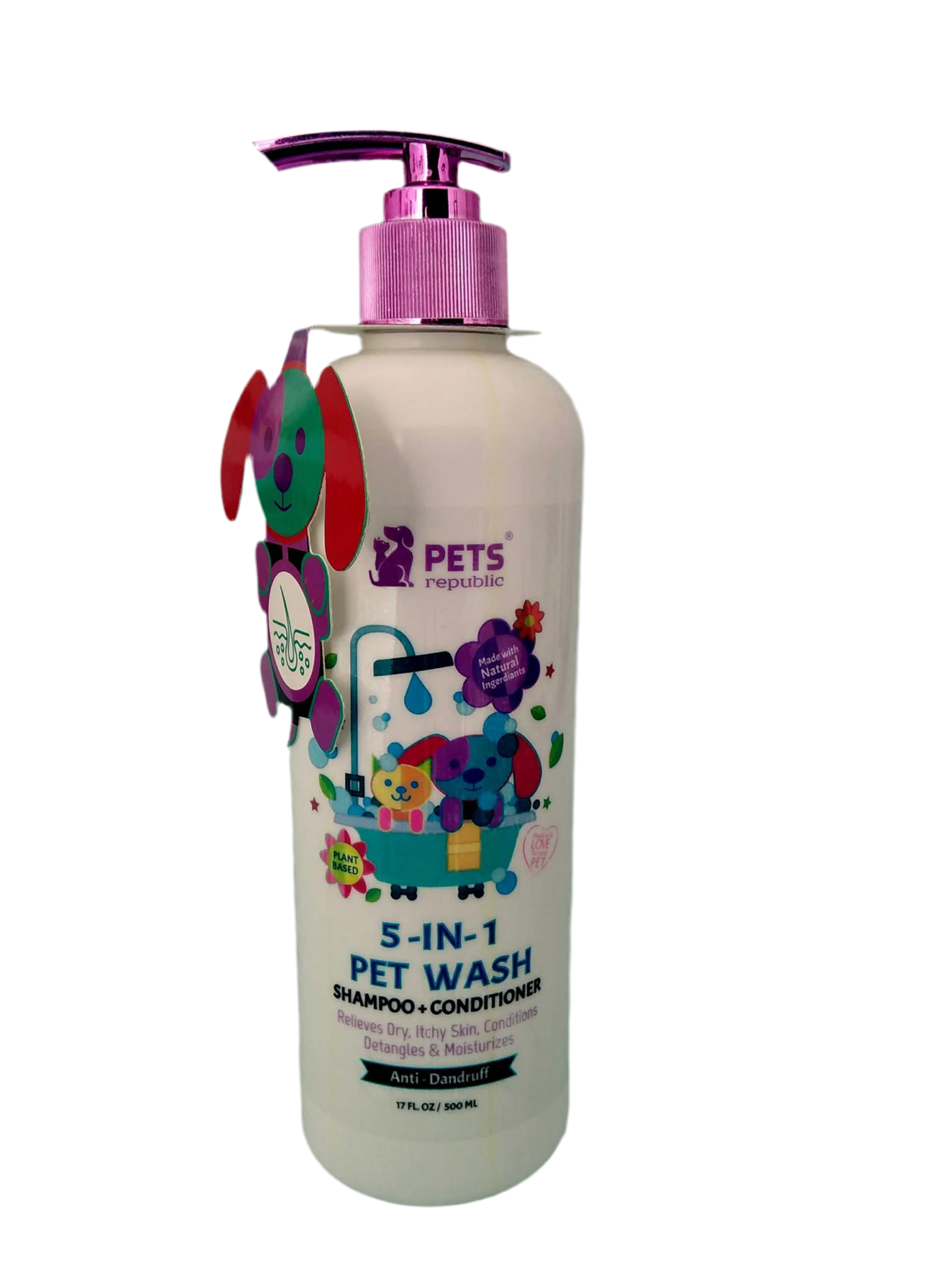 Pets Republic Shampoo 5-in-1 500ml - Bubble Gum