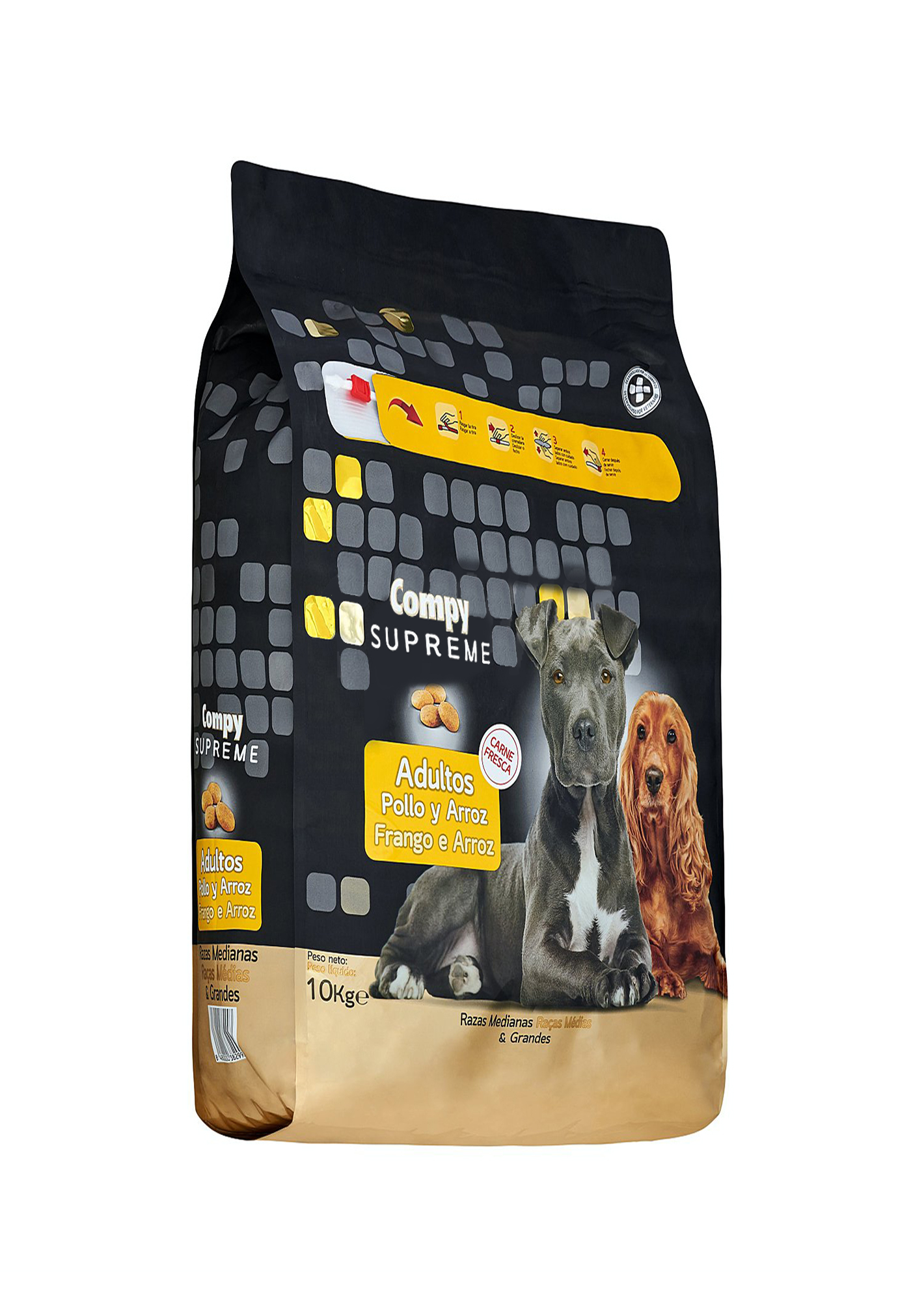 Compy Supreme adult dog food with fresh chicken and rice 10kg