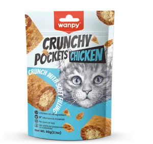 Wanpy Crunchy Pockets Chicken Cat Treats 60G