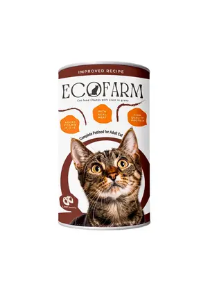 ECOFARM Chunks Wet Food With Liver(Poultry) in Gravy 400g