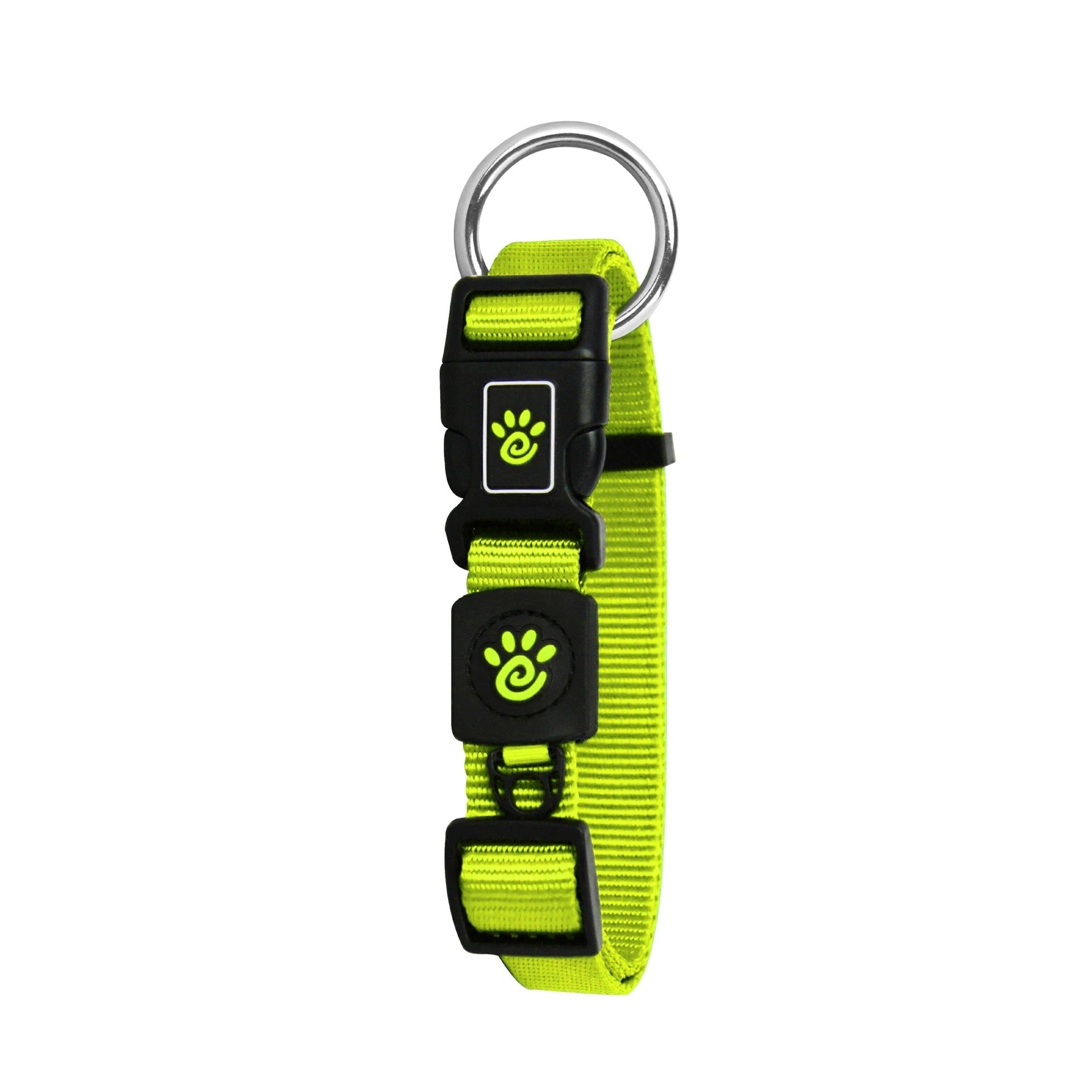 DOCO dog collar large Nylon o-ring lime (40-62x2.5cm)