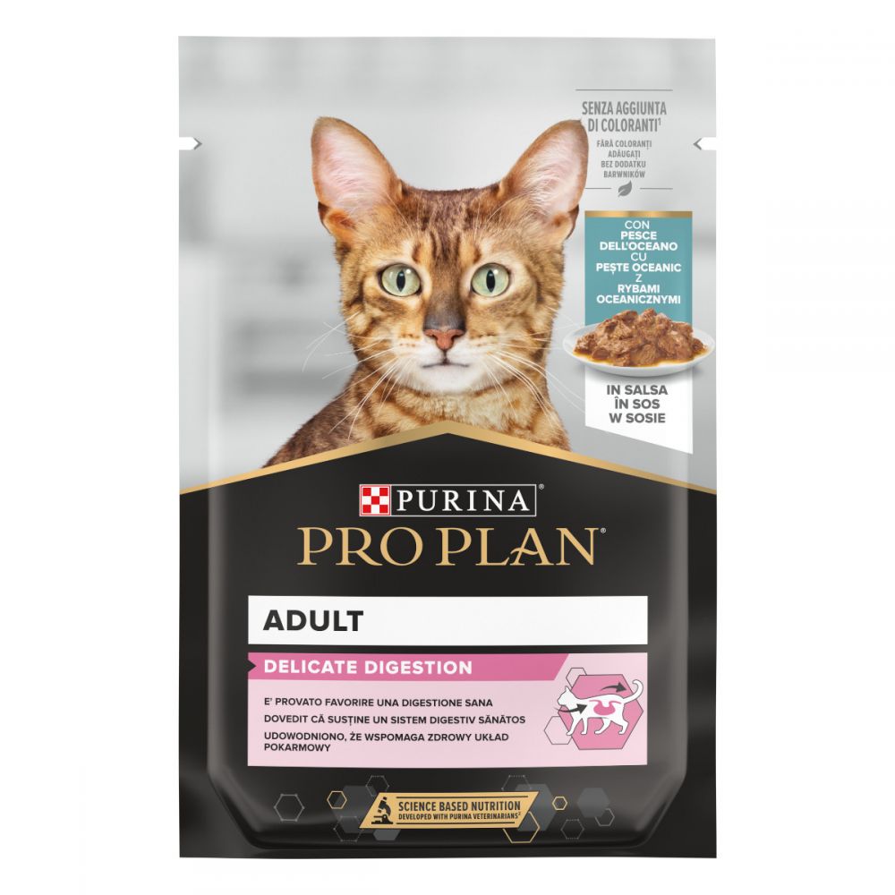 Purina Pro Plan Cat Delicate Digestion Adult Ocean Fish in Gravy – 85g