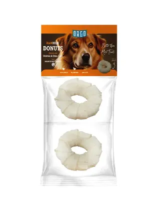Orgo Rawhide Donuts For Dog Dental Oral Care 2 PC L