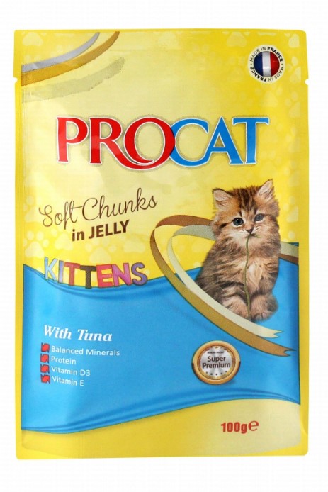 Procat Wet Food Chunks with TONA for KITTEN 100G