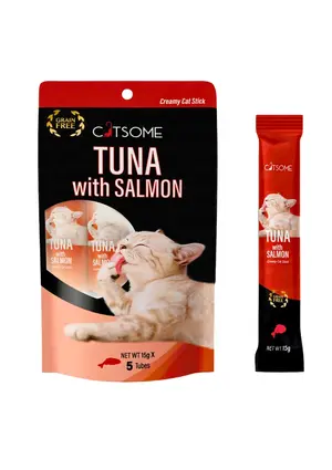 CATSOME Creamy Cat Stick Tuna with Salmon 75g (5 sticks/pack)