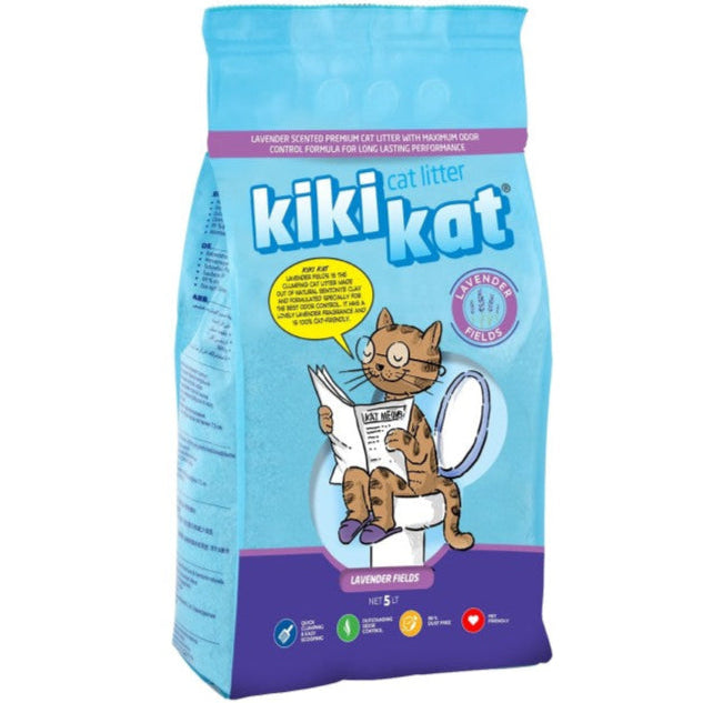 Kiki Kat Bentonite Clumping Cat Litter Lavender Scent 5L