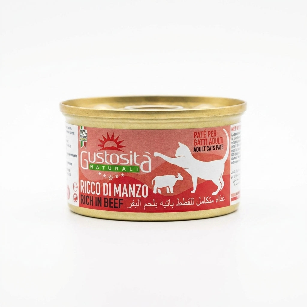 Gustosita Cat Wet Food Adult pate with beef - 85 g