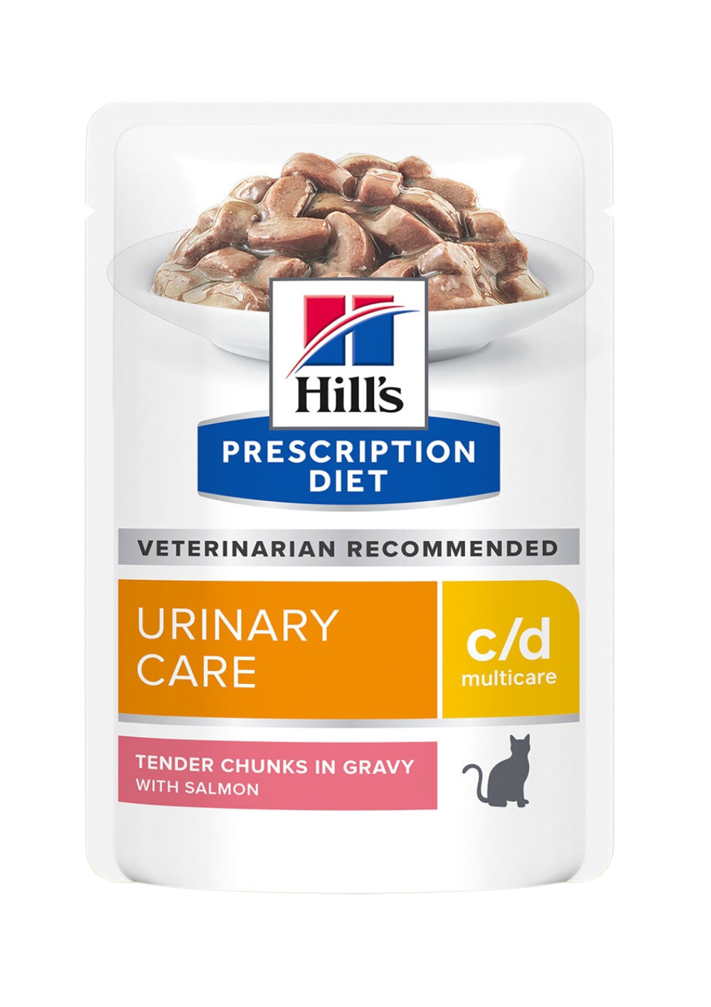 Hills Prescription Diet Feline cd Urinary Care Multicare Salmon Pouches Wet Cat Food 85gm