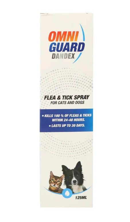 Omni Guard Dandex Flea & Tick Pet Spray 125 ml