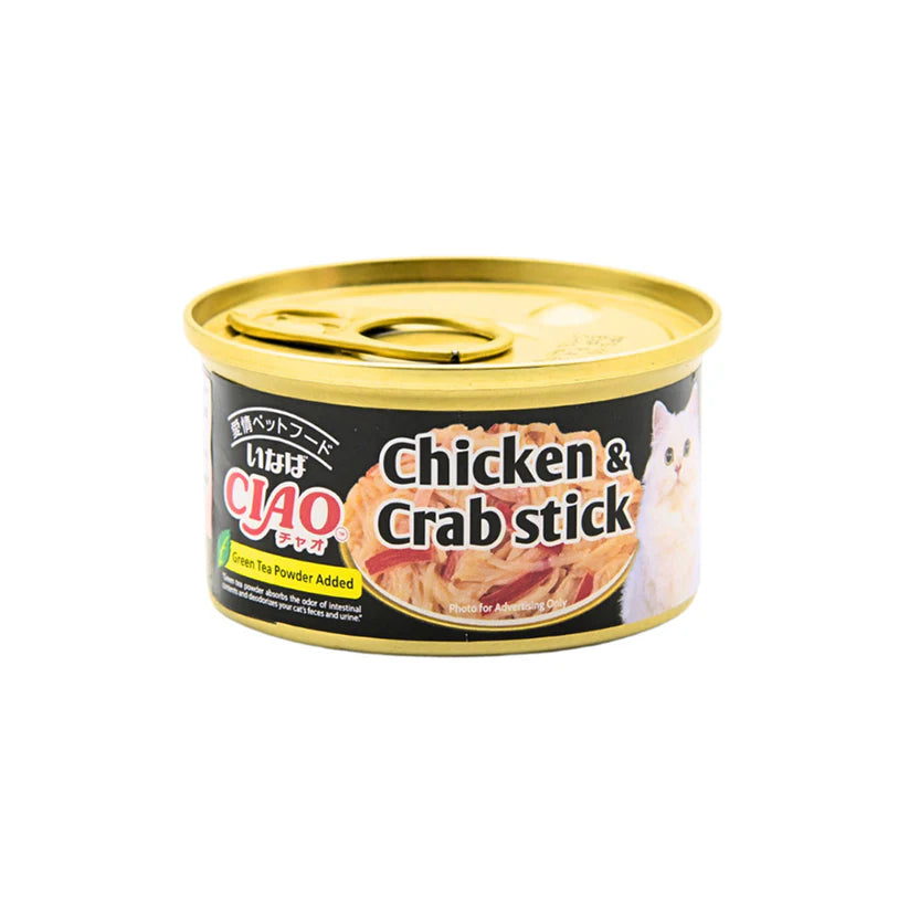 Inaba CIAO Chicken And Crab Stick Wet Cat Food
