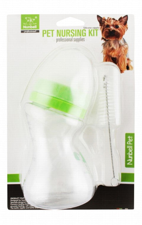 big nursing bottle with cleaning brush