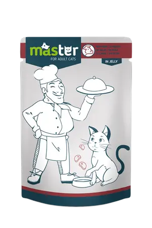 Master Wet Food with Meat in jelly for Adult Cats 80G