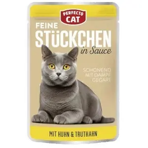 Perfecto Cat Fine Chunks in Sauce with Chicken And Turkey 100g