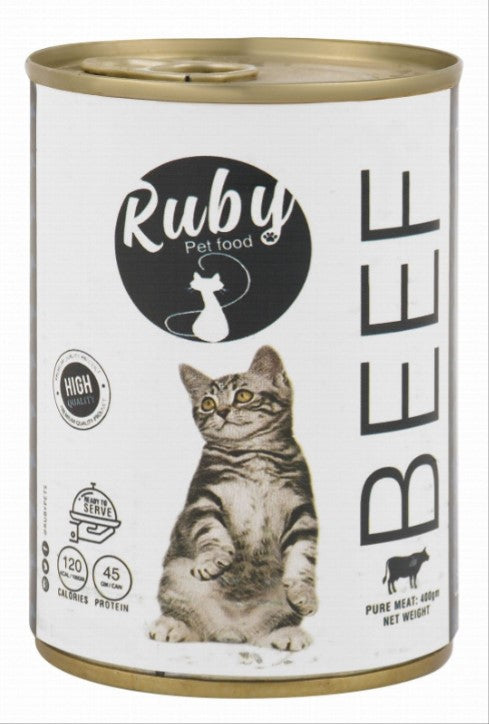 Ruby Wet Food with Beef for cat 400 gm