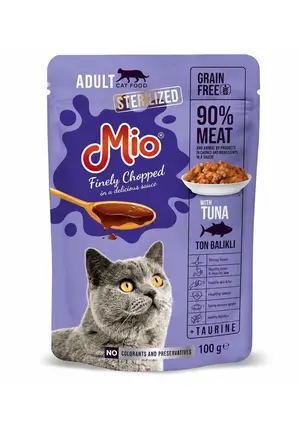 Mio Sterilized Adult Cat Food with Tuna – 100g