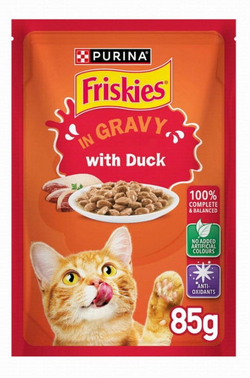 Purina Friskies Wet Cat Food with duck in Gravy 85g
