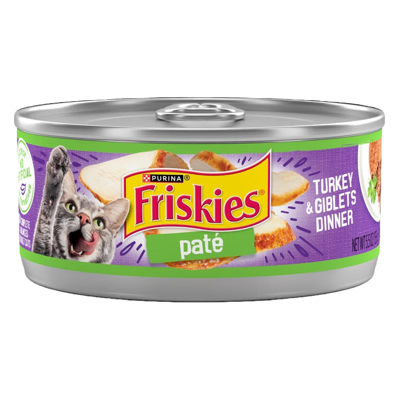 Friskies Paté Turkey & Giblets Dinner Wet Cat Food 156G