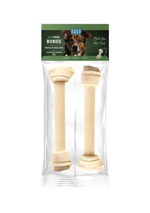Orgo Rawhide Bones For Dog Dental Oral Care 2 PC XXL