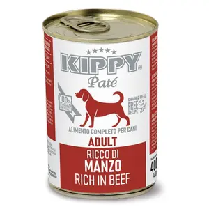 Kippy Pate Adult dog Wet Food Cans IN BEEF 400 g