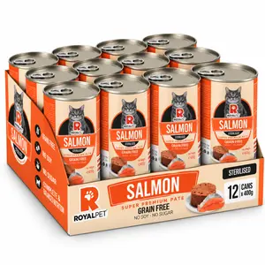 RoyalPet Salmon Sterilised Adult Cat Wet Food – 12 × 400g
