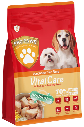 PROPAWS Vital Care Dry Food For Adult Toy and Small Dogs Breeds 3 kg