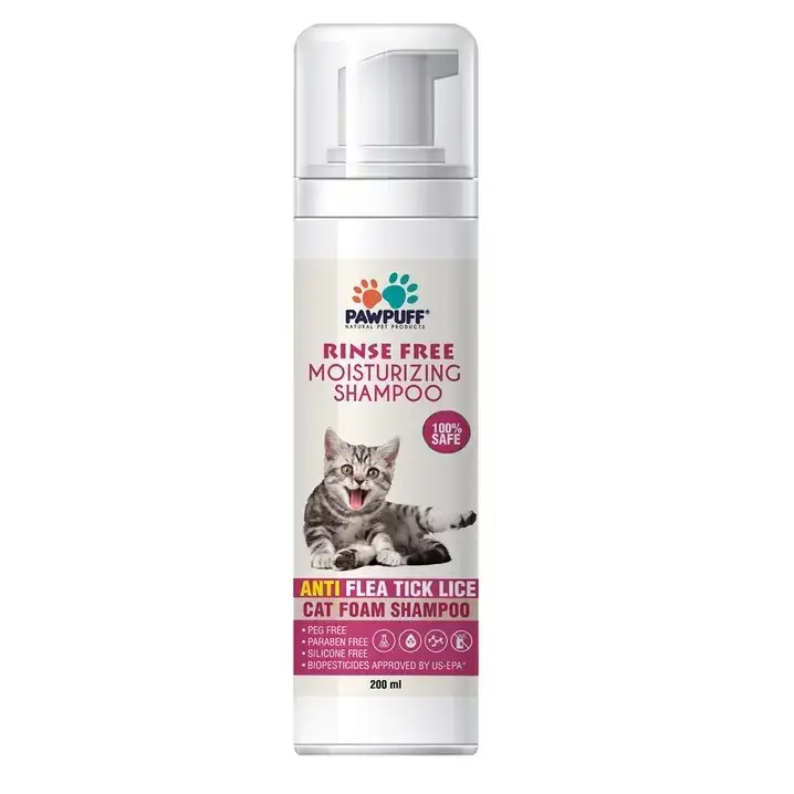 PAW PUFF Cat Foam Rinse-Free Shampoo