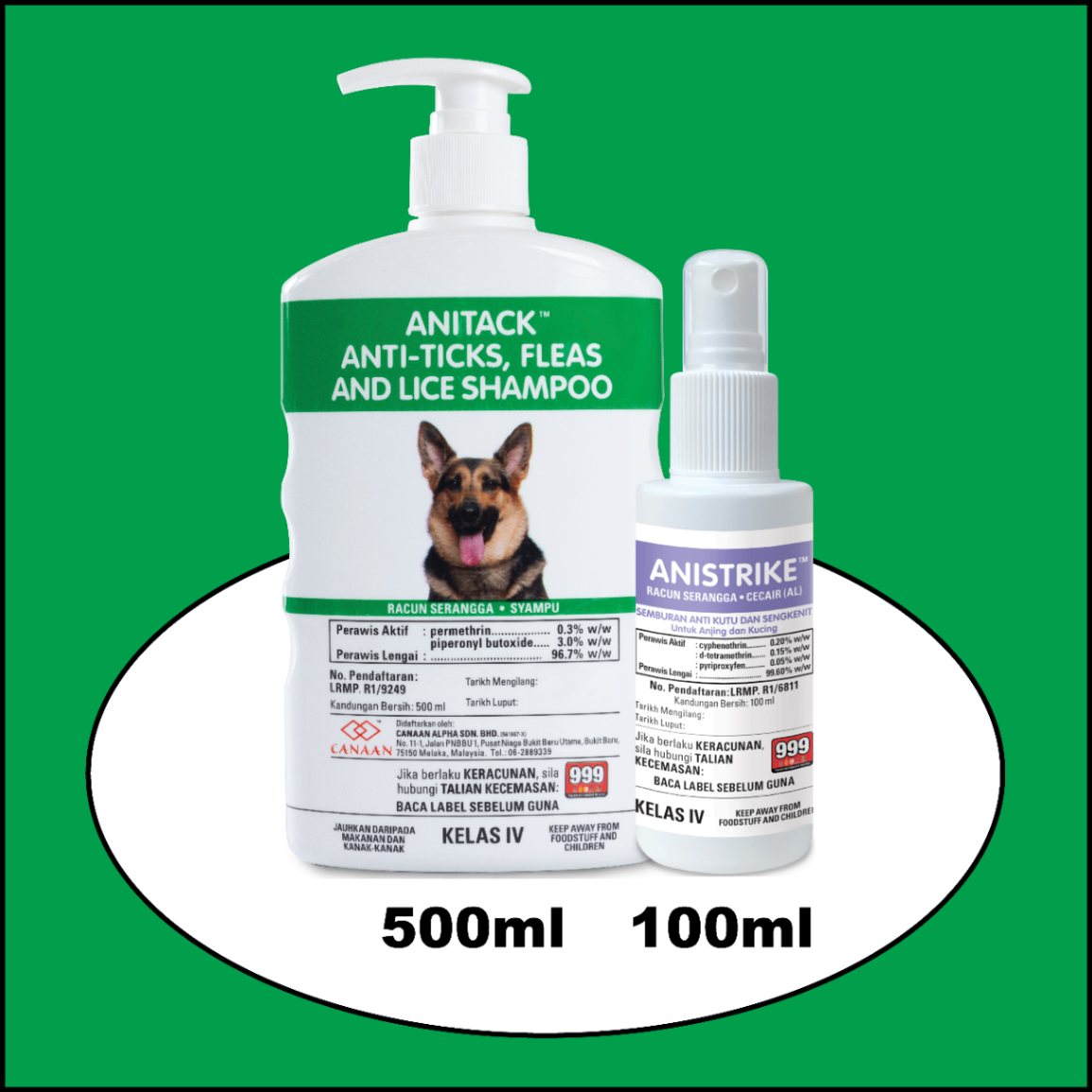 CANAAN Ticks, Fleas & Lice Combo Buster For Dogs