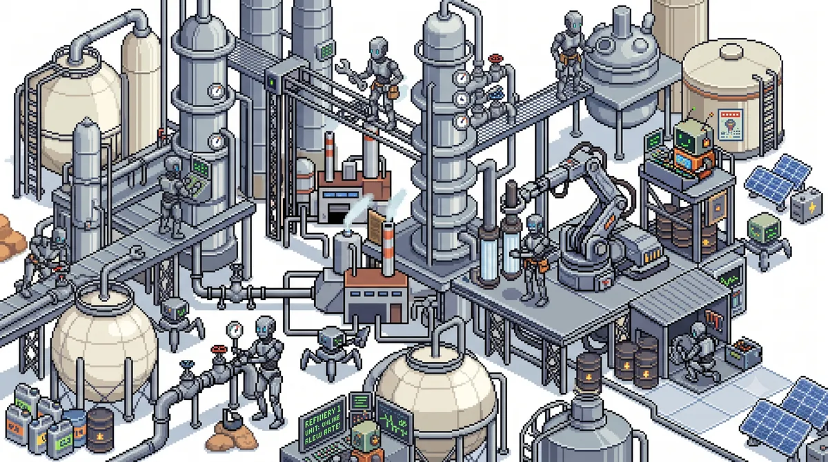Data as oil being refined by robots (generated using Gemini)