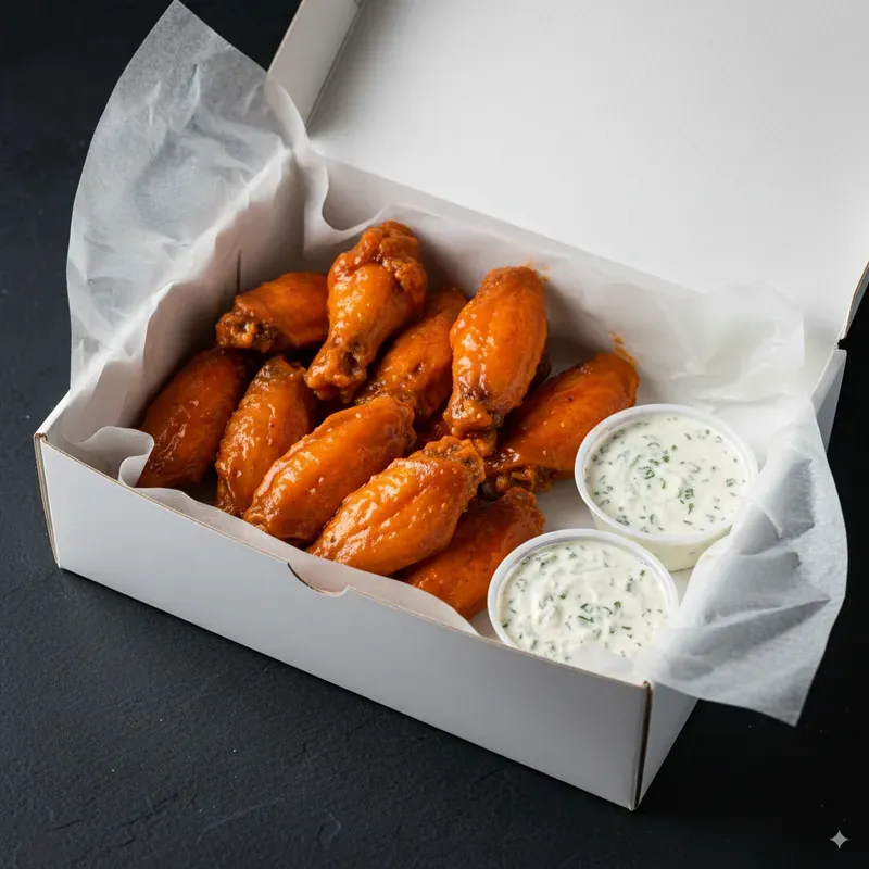 Crispy buffalo wings
