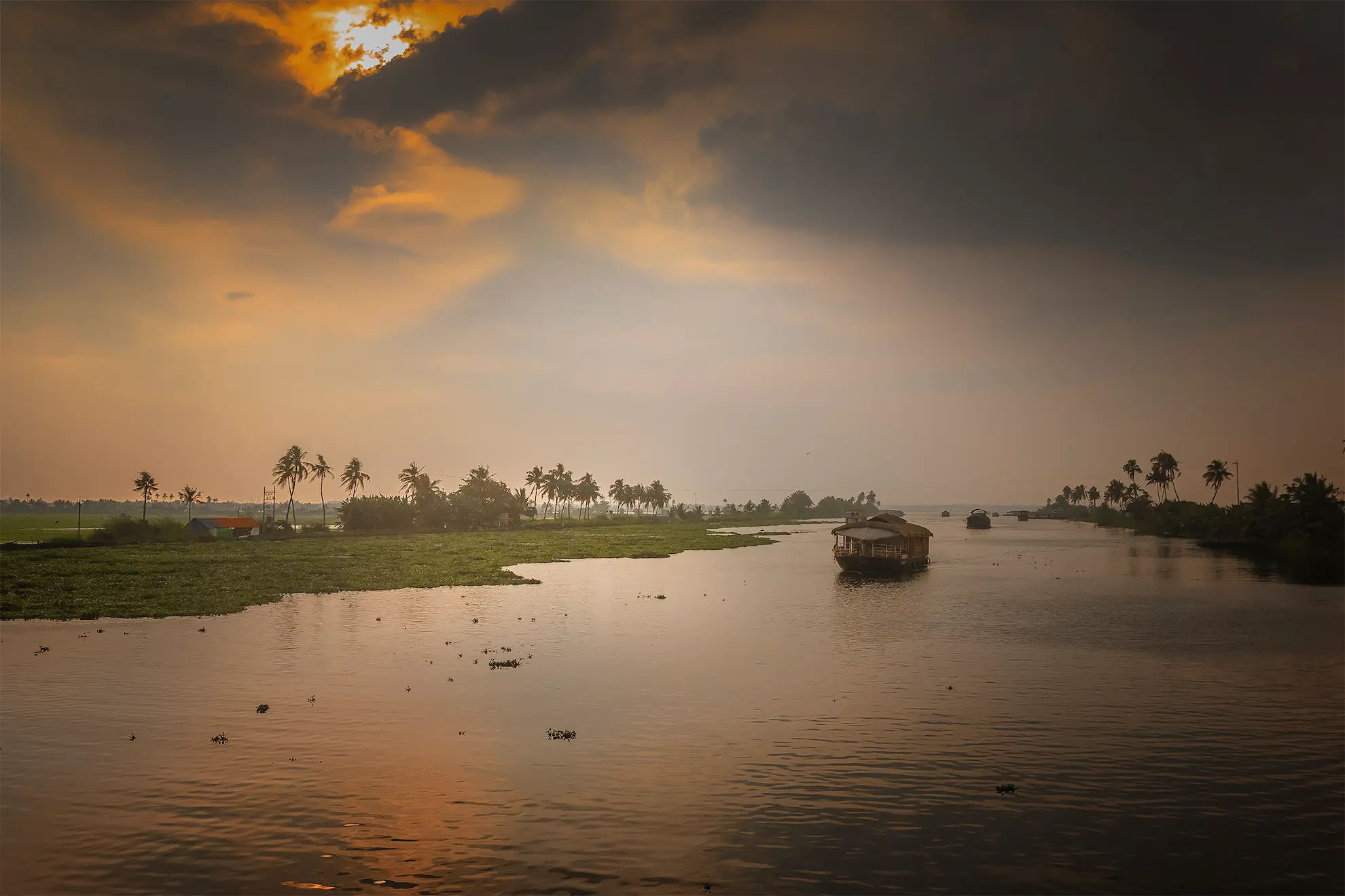 Fort Kochi waterfront with traditional Chinese fishing nets, Kerala