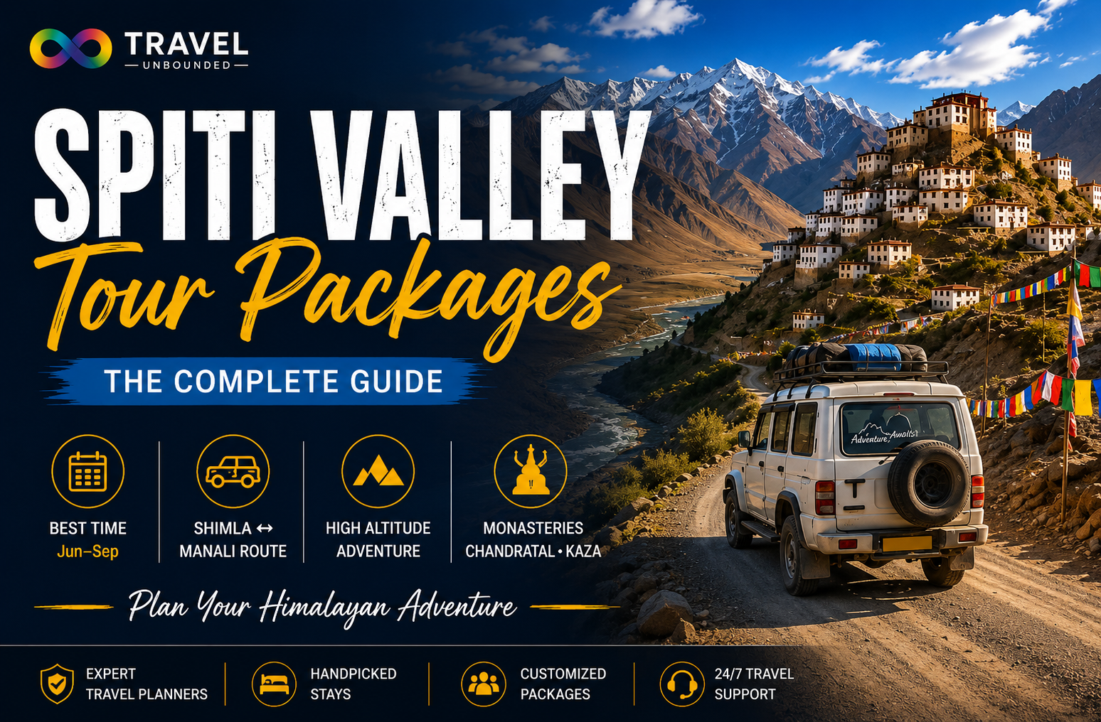 Spiti Valley tour packages can look confusing, with two routes, a short season, and real altitude to plan around. This guide breaks down what they include, the best time to go, costs, a day-by-day itinerary, permits, and how to stay safe at height.