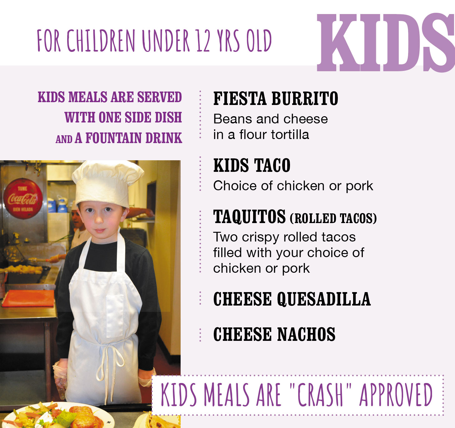 Milagros Mexican food is the best for kids too!