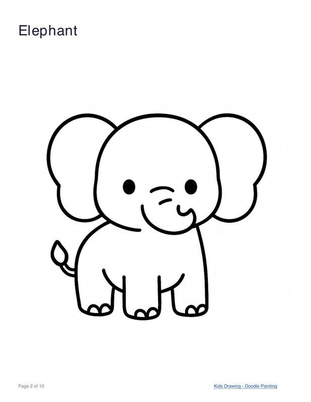Elephant coloring page