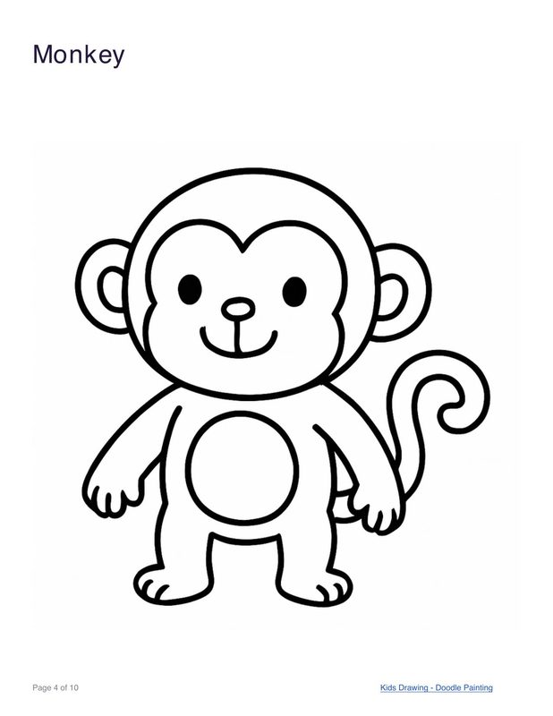Monkey coloring page