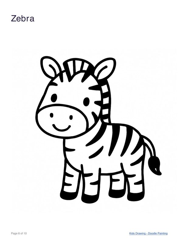 Zebra coloring page