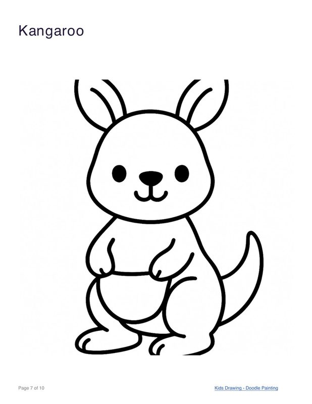 Kangaroo coloring page