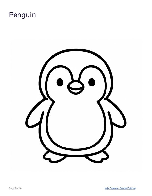 Penguin coloring page