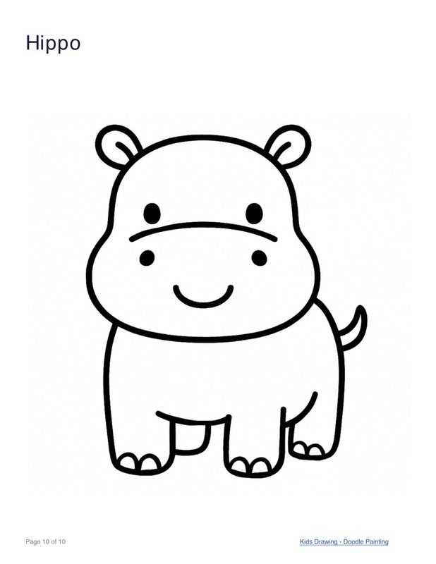 Hippo coloring page