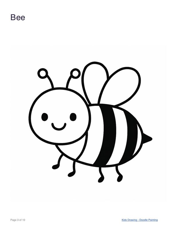 Bee coloring page