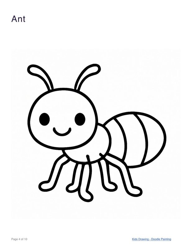 Ant coloring page