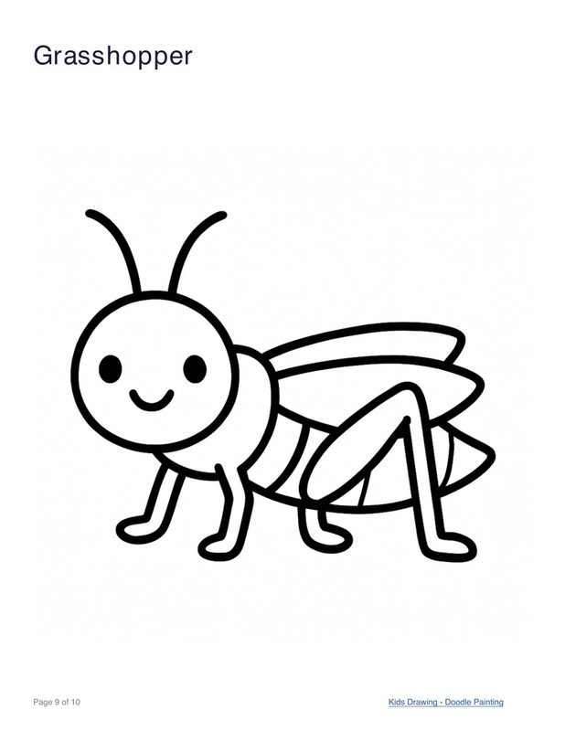 Grasshopper coloring page