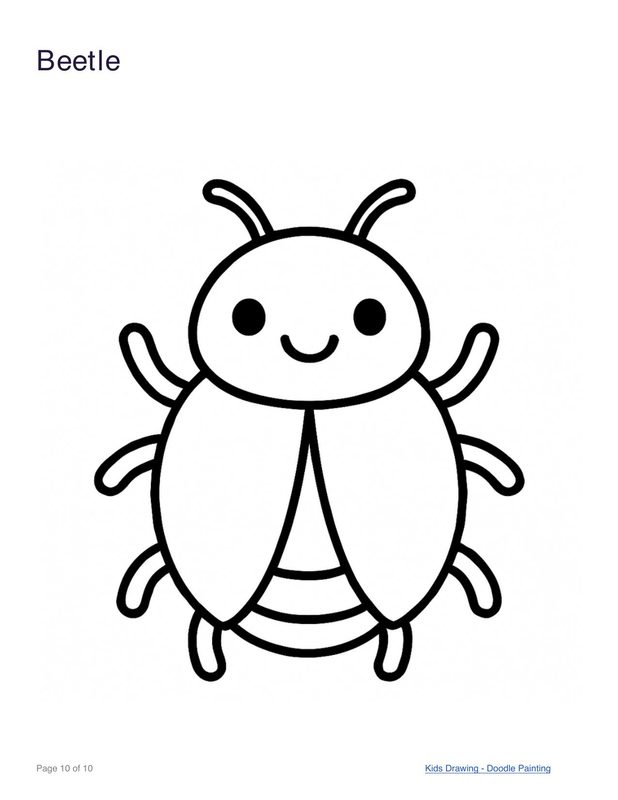Beetle coloring page